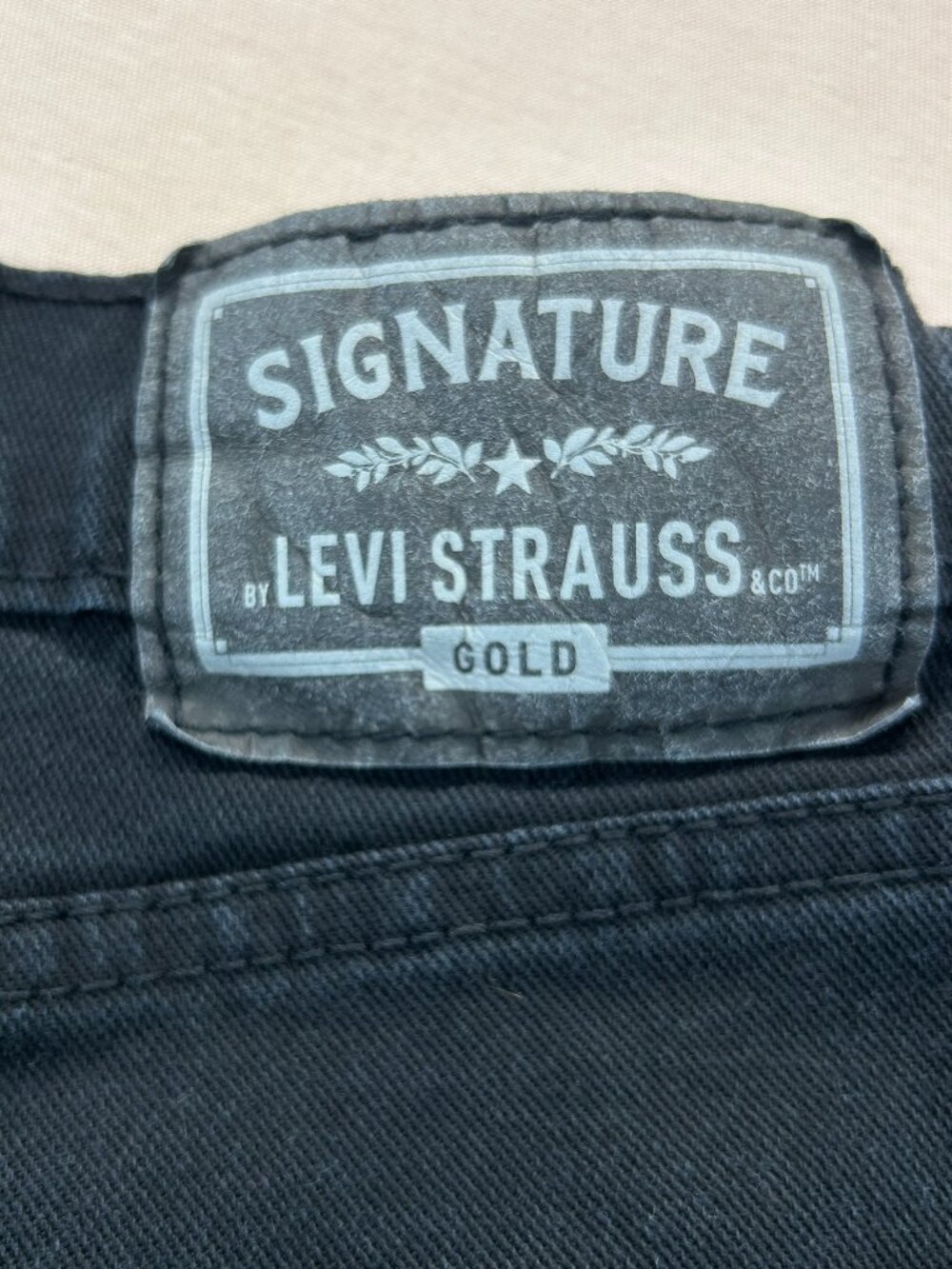 Signature By Levi Strauss Jeans Mens Size 34x32 Black Denim Relaxed Stretch
